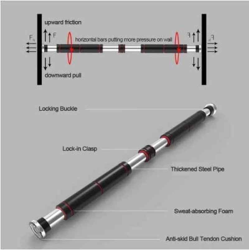 ™ Pull up Bar for Doorway | Heavy Duty Extendable Chin up Bar I Home Gym Fitness I No Installation Necessary